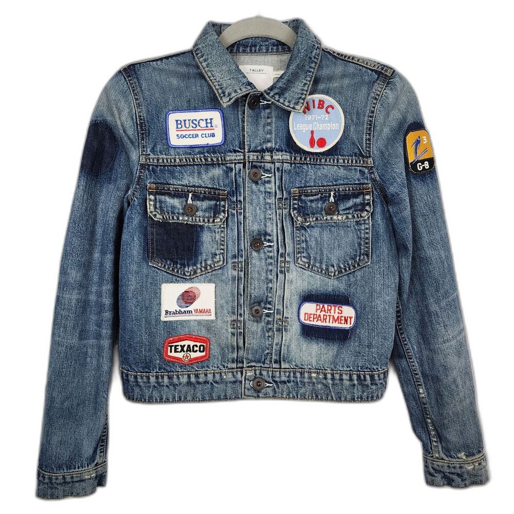 Talley HTF Patch Denim Jacket Size S NWOT